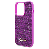 Guess Disco Metal Script-hylster til iPhone 14 Pro - fuchsia
