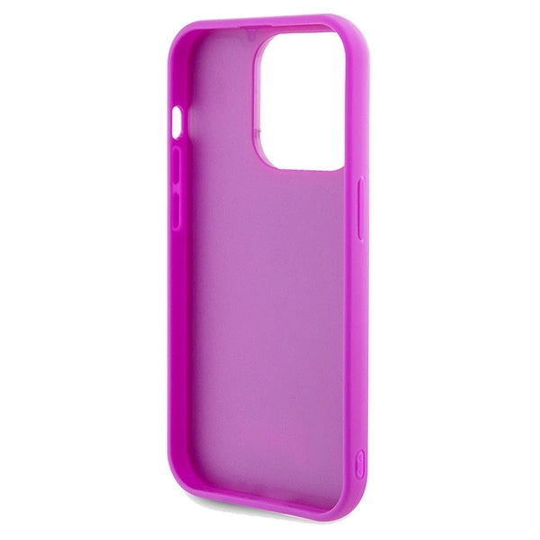 Guess Disco Metal Script-hylster til iPhone 14 Pro - fuchsia