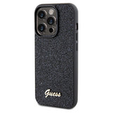 Guess Disco Metal Script-hylster til iPhone 14 Pro - sort