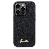 Guess Disco Metal Script-hylster til iPhone 14 Pro Max - sort