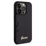 Guess Sequin Script Metallæske til iPhone 14 Pro Max - sort