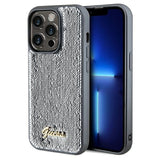 Guess Sequin Script Metallæske til iPhone 14 Pro Max - sølv