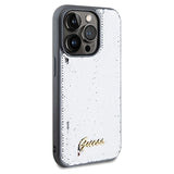 Guess Sequin Script Metallæske til iPhone 14 Pro Max - sølv