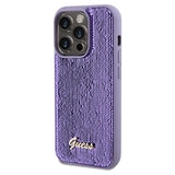 Guess Sequin Script Metallæske til iPhone 14 Pro Max - lilla