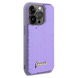 Guess Sequin Script Metallæske til iPhone 14 Pro Max - lilla