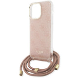 Guess Crossbody Cord 4G Print case til iPhone 15 Pro - pink