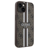 Guess 4G Printed Stripes MagSafe case til iPhone 15/14/13 - brun