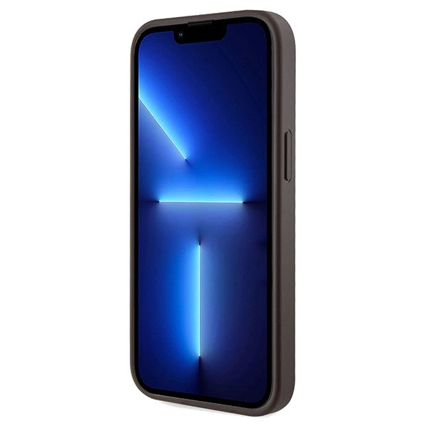 Guess 4G Printed Stripes MagSafe case til iPhone 15/14/13 - brun