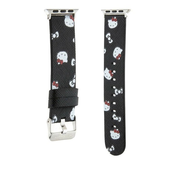 Hello Kitty Heads & Bows Pattern Strap for Apple Watch 38/40/41mm - Black