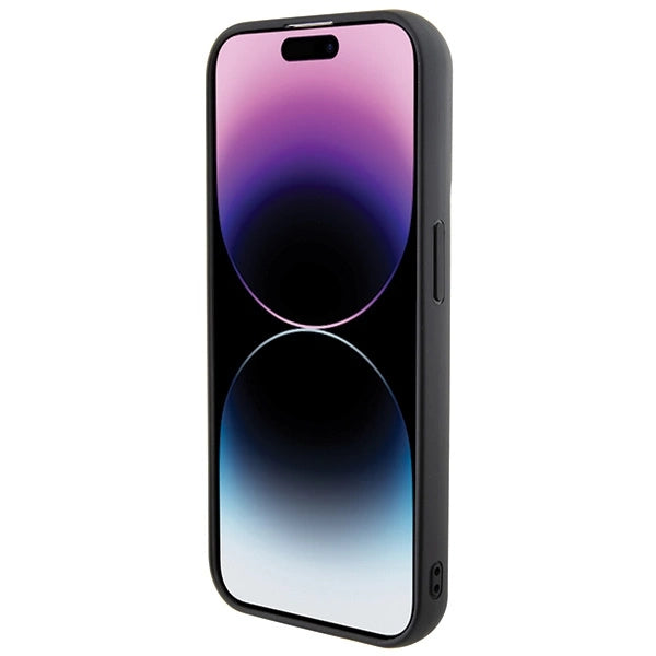 Karl Lagerfeld Gripstand Saffiano Karl&Choupette Pins case for iPhone 13 Pro / 13 - black