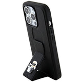 Karl Lagerfeld Gripstand Saffiano Karl&Choupette Pins case for iPhone 13 Pro / 13 - black