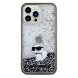 Karl Lagerfeld Liquid Glitter Choupette case for iPhone 13 Pro Max - transparent