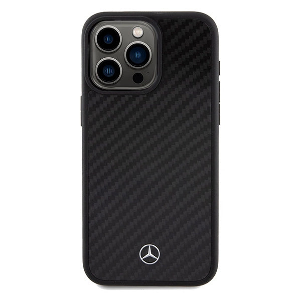 Mercedes Carbon Fiber Dynamic case til iPhone 15 Pro Max - sort