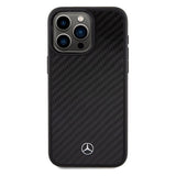Mercedes Carbon Fiber Dynamic case til iPhone 15 Pro Max - sort