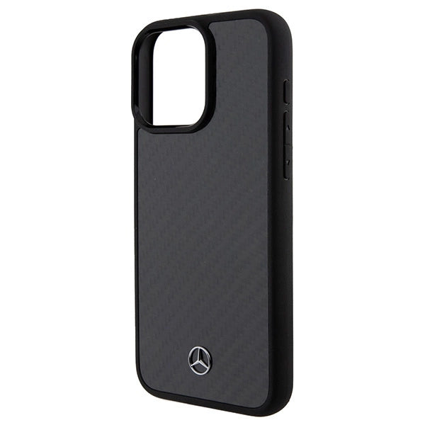 Mercedes Carbon Fiber Dynamic case til iPhone 15 Pro Max - sort