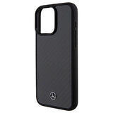 Mercedes Carbon Fiber Dynamic case til iPhone 15 Pro Max - sort