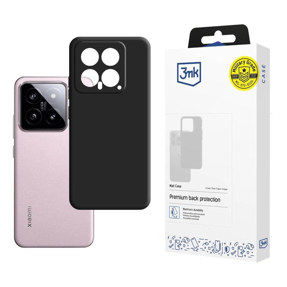 3mk Matt Case til Xiaomi 14 - sort