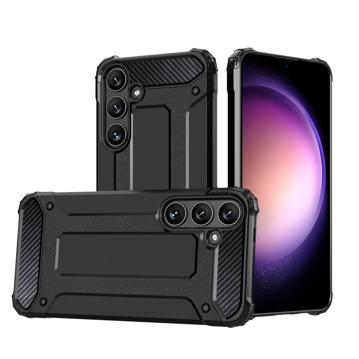 Hybrid Armor case til Samsung Galaxy S24 - sort