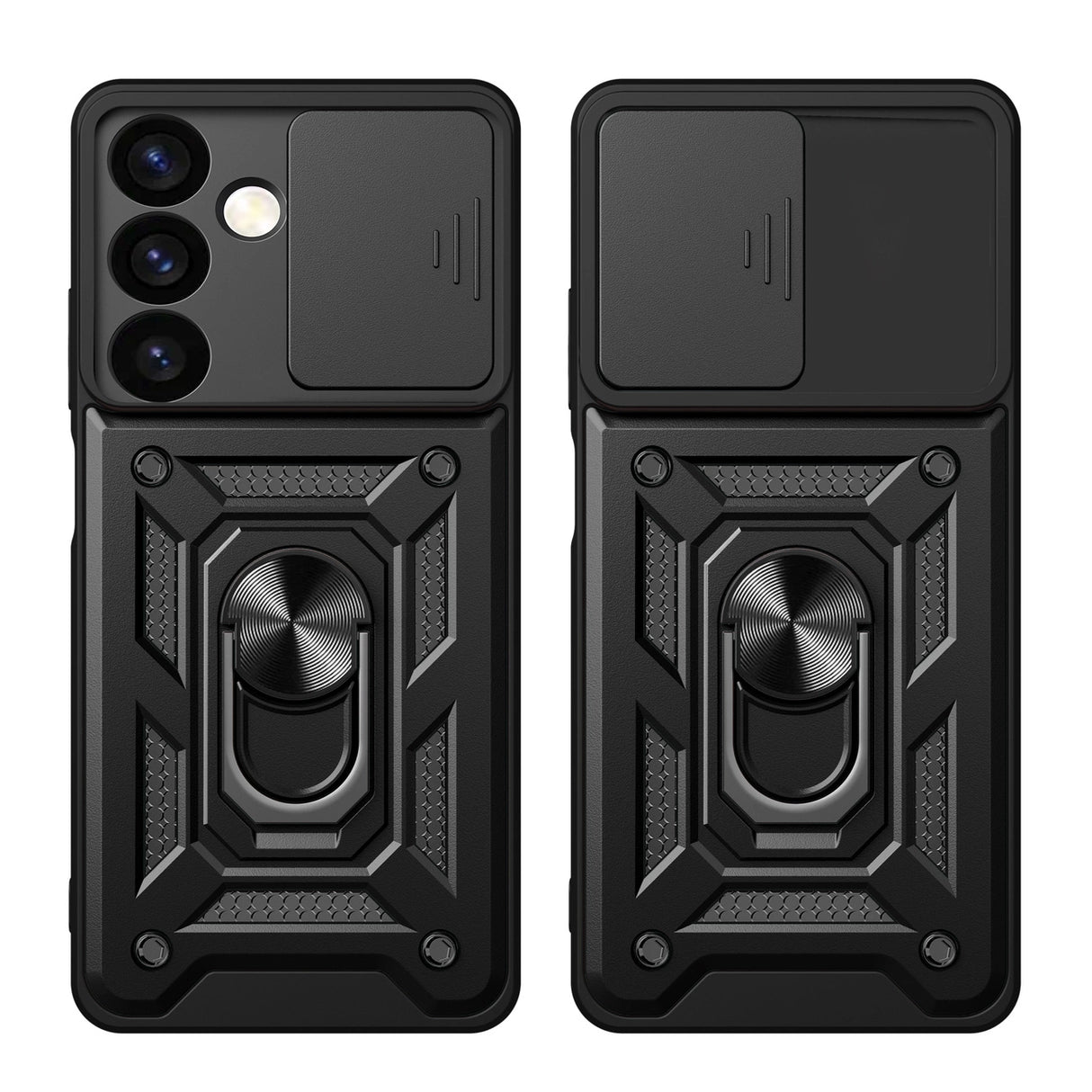Hybrid Armor Camshield pansret kuffert til Samsung Galaxy S24+ med kameraomslag - sort