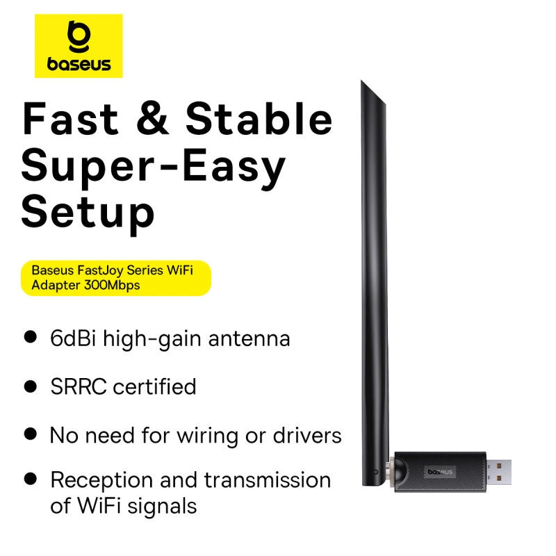 Baseus BS-OH172 300Mb/s USB-netværkskort - sort
