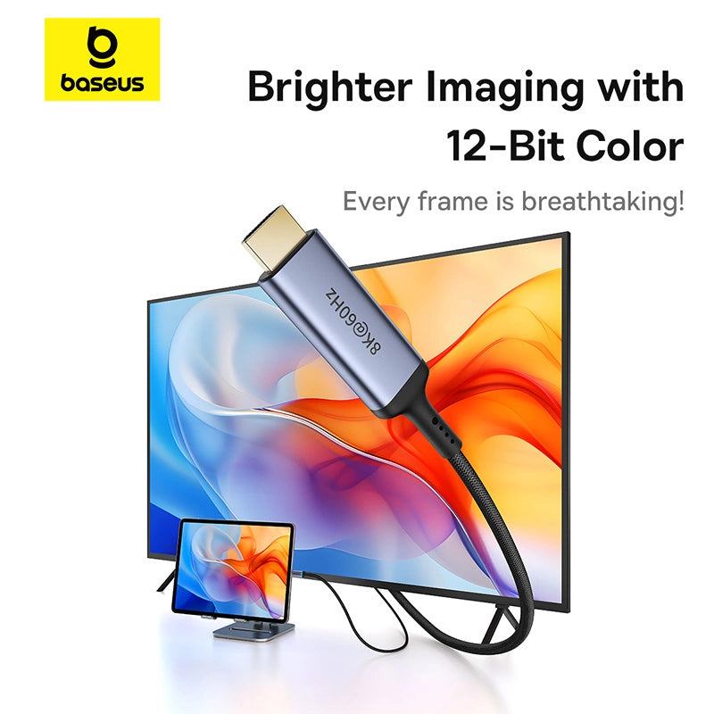 Baseus BS-OH064 8K 60Hz USB-C - HDMI-kabel 1,5 m - sort