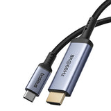 Baseus BS-OH064 8K 60Hz USB-C - HDMI-kabel 1,5 m - sort