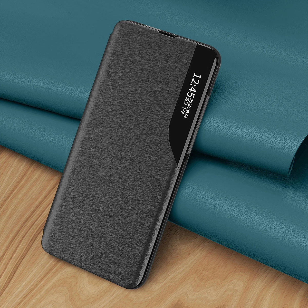 Eco læder View Case til Samsung S24+ med flap - sort