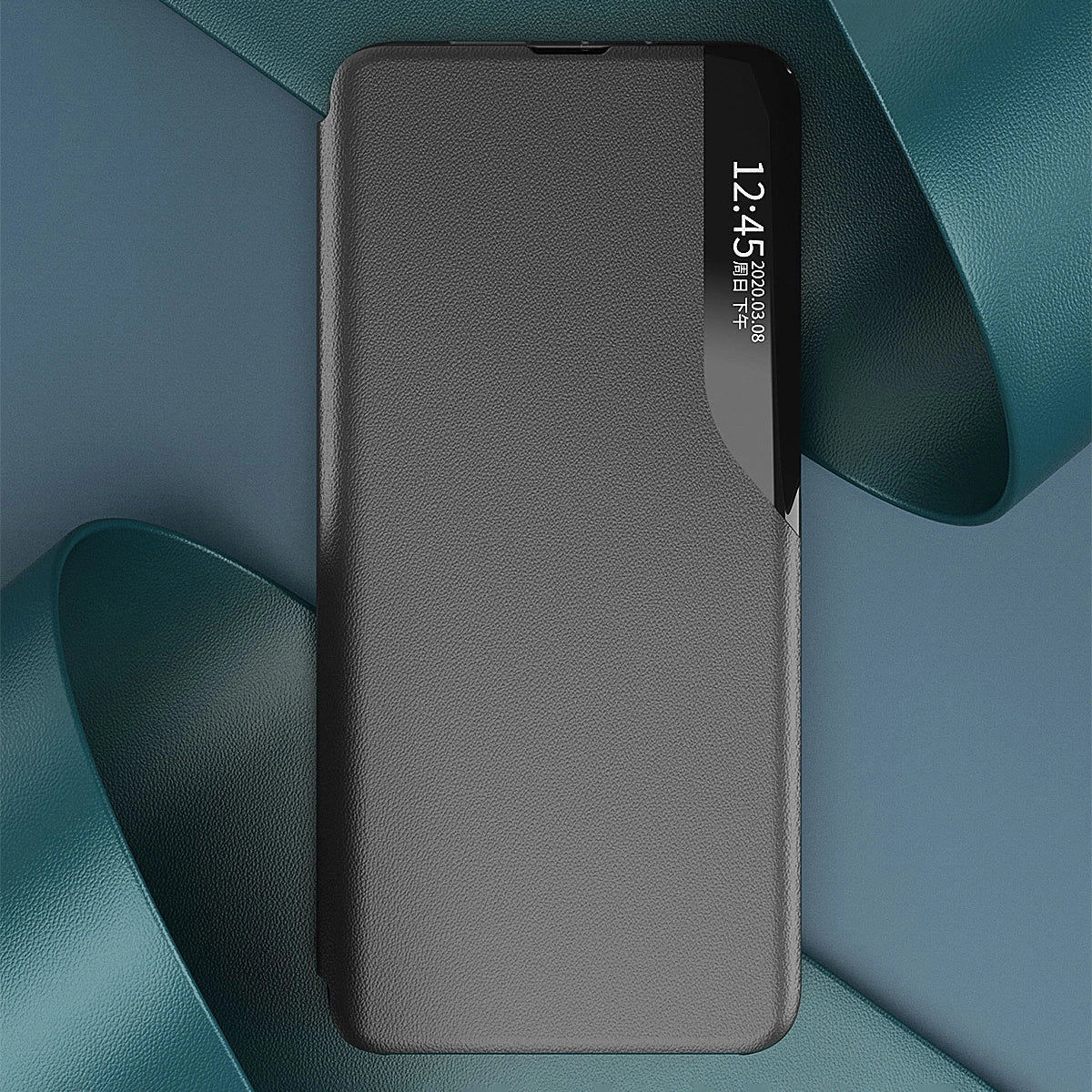 Eco læder View Case til Samsung S24 Ultra med flap - sort