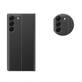 Ny Sleep View Case til Samsung S24+ med flap - sort
