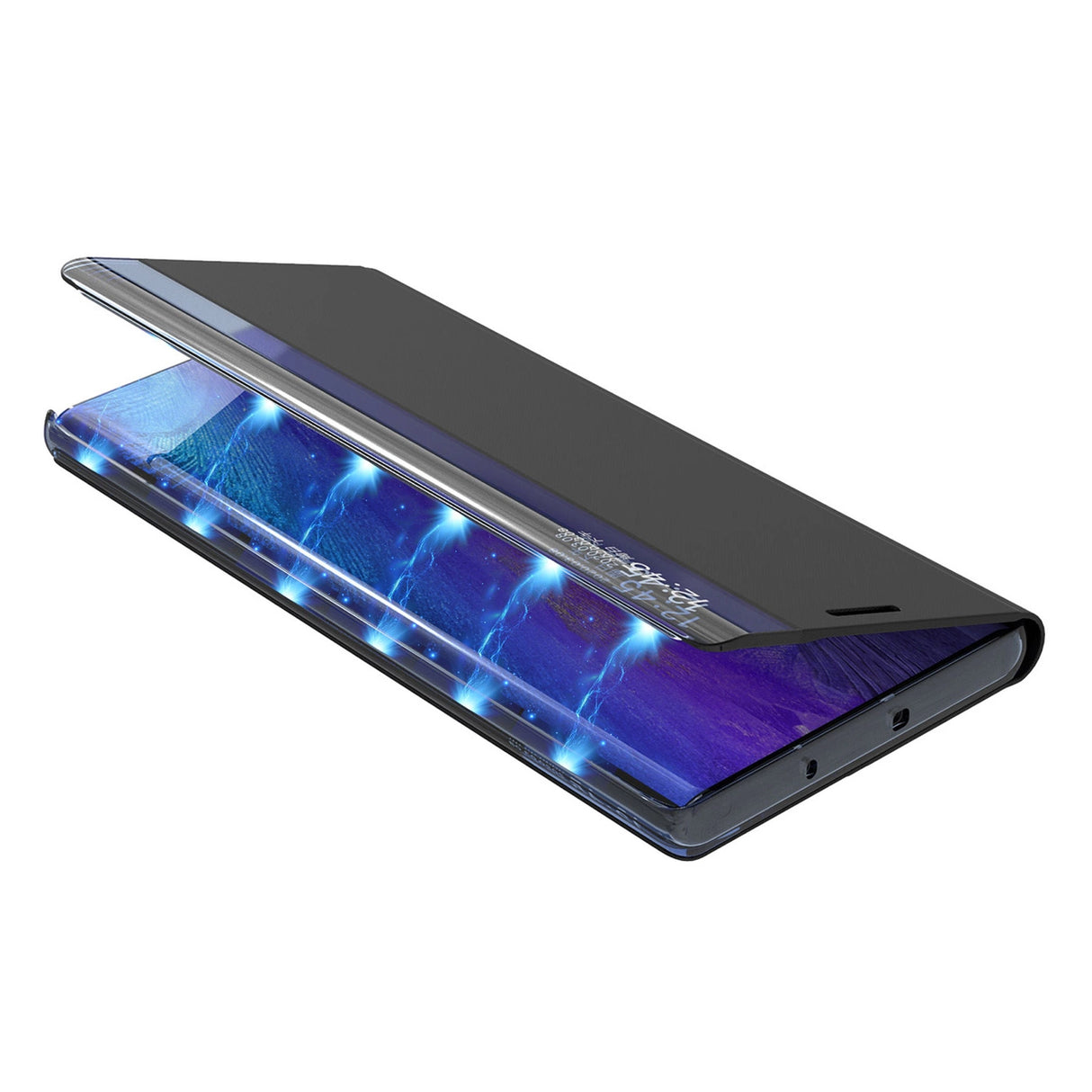 Ny Sleep View Case til Samsung S24 Ultra med flap - sort