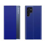 Ny Sleep View Case til Samsung S24 Ultra med flap - blå