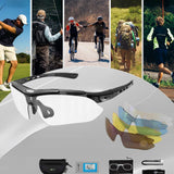 Rockbros 10003 polariserede cykelbriller - sort