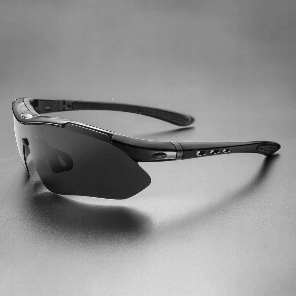 Rockbros 10003 polariserede cykelbriller - sort