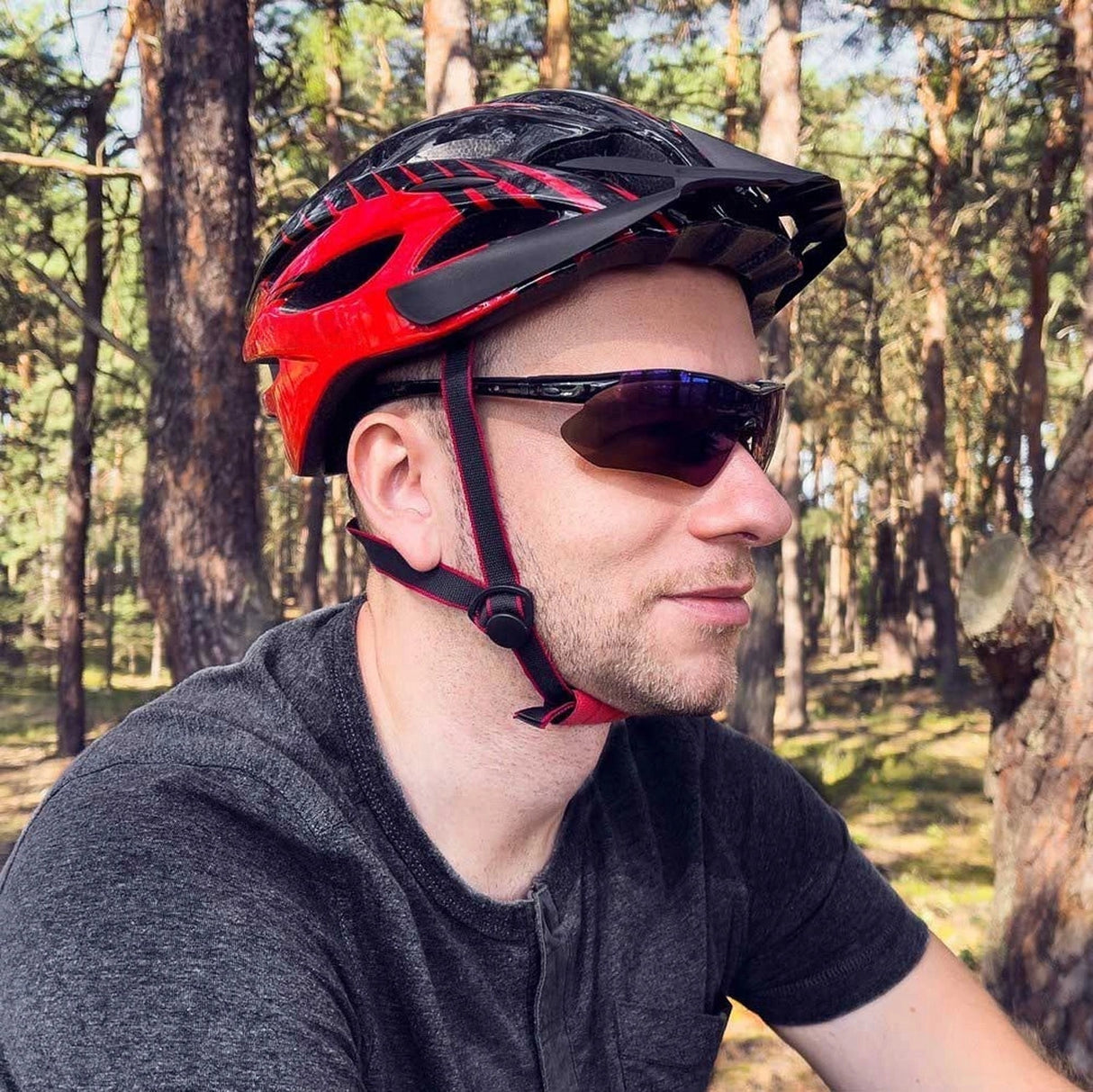Rockbros 10003 polariserede cykelbriller - sort