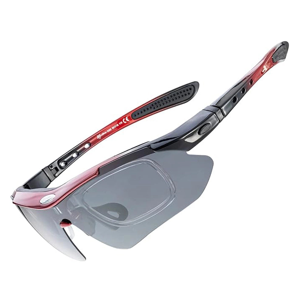 Rockbros 10141 fotokromiske UV400 cykelbriller - røde