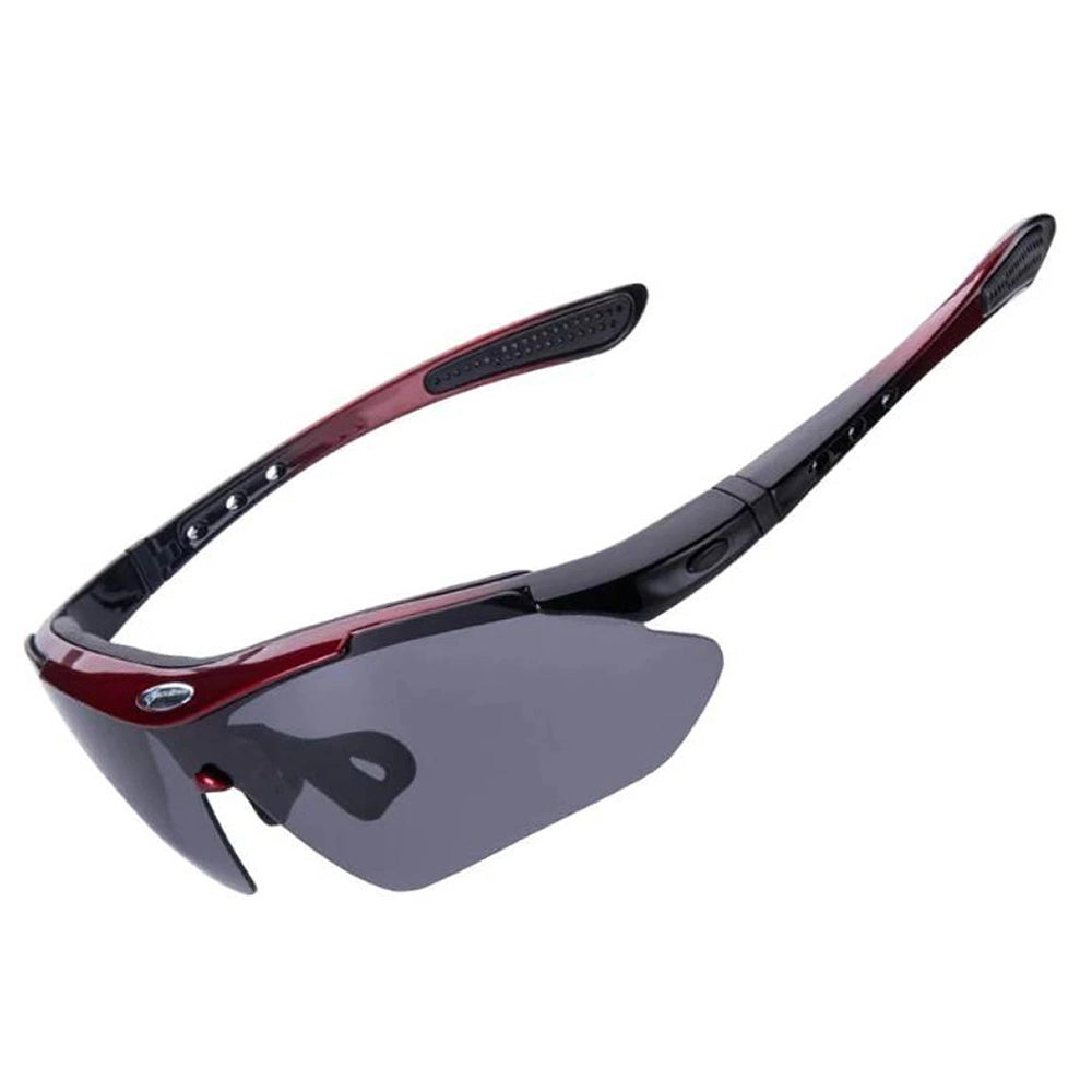Rockbros 10141 fotokromiske UV400 cykelbriller - røde