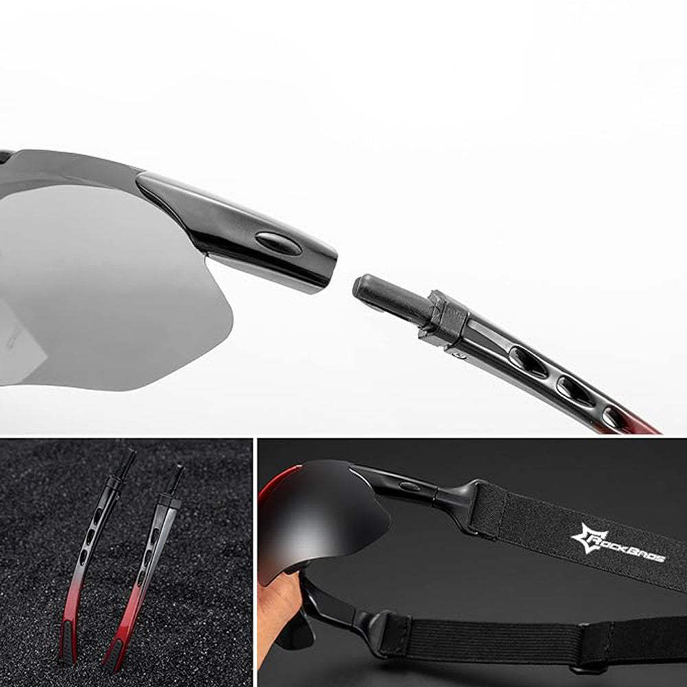 Rockbros 10142 photochromic UV400 cycling glasses - white