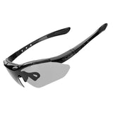 Rockbros 10143 fotokromiske UV400 cykelbriller - sort