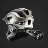 Rockbros TT-32SBTG-M children's bicycle helmet with removable chinbar, size M - gray