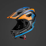 Rockbros TT-32SOBL-S Children's Bike Helmet with Detachable Chin Size S - Black and Orange