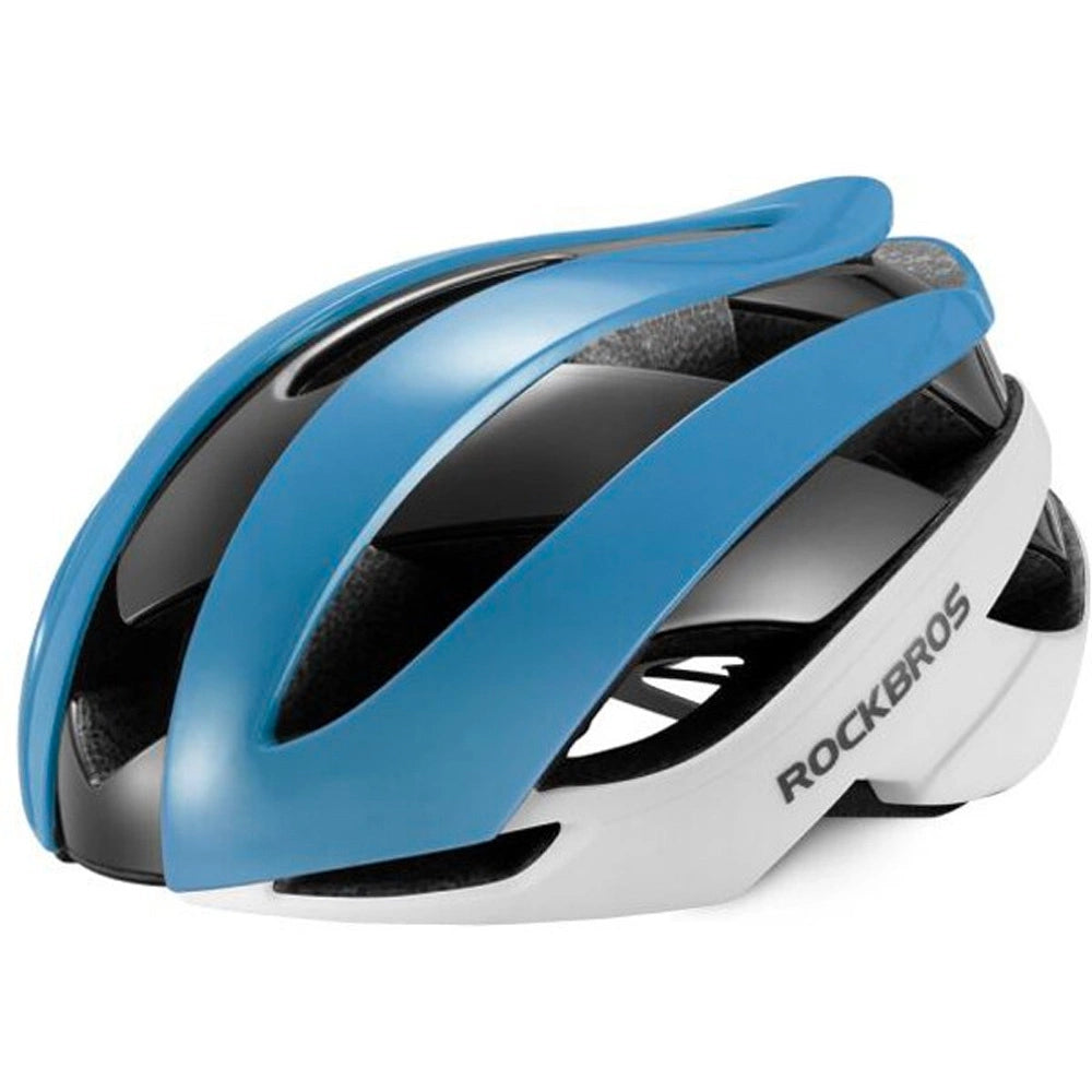 Rockbros cykelhjelm 10110004003 størrelse L - blå og hvid