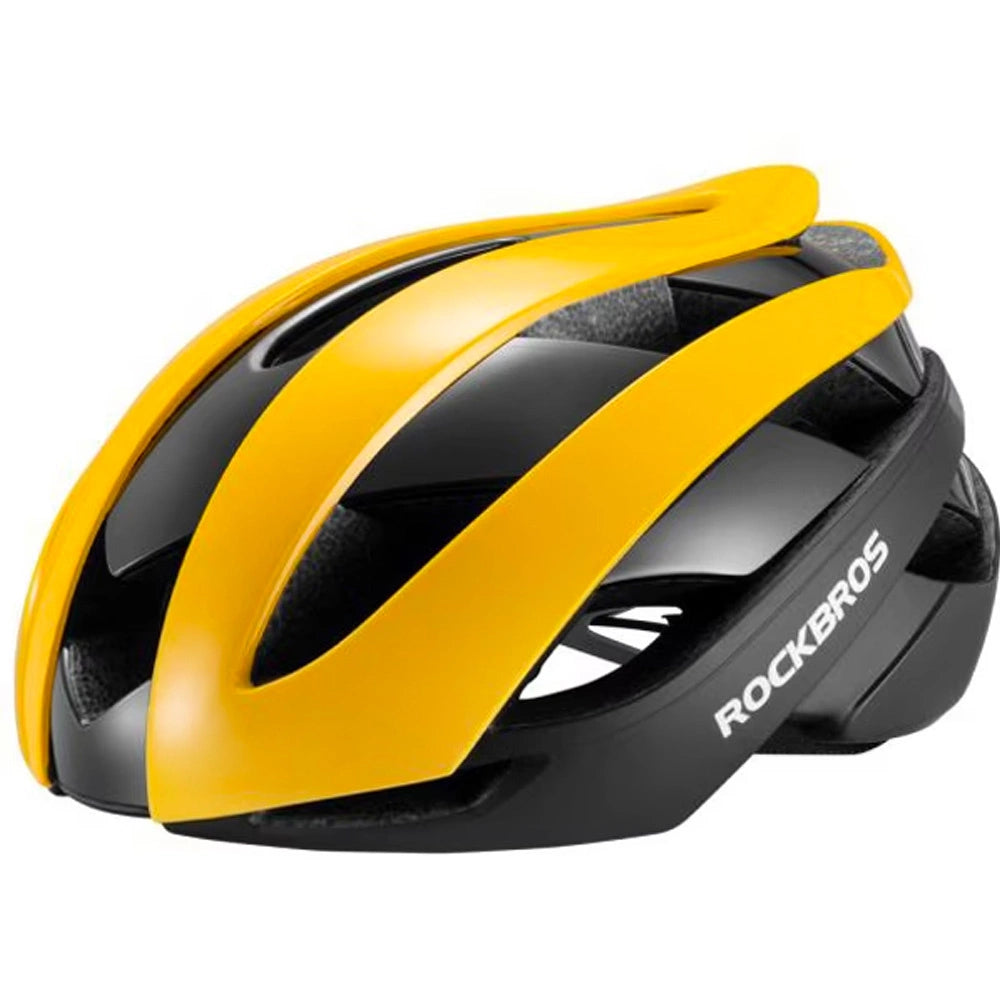 Rockbros 10110004005 cykelhjelm, størrelse L - gul og sort