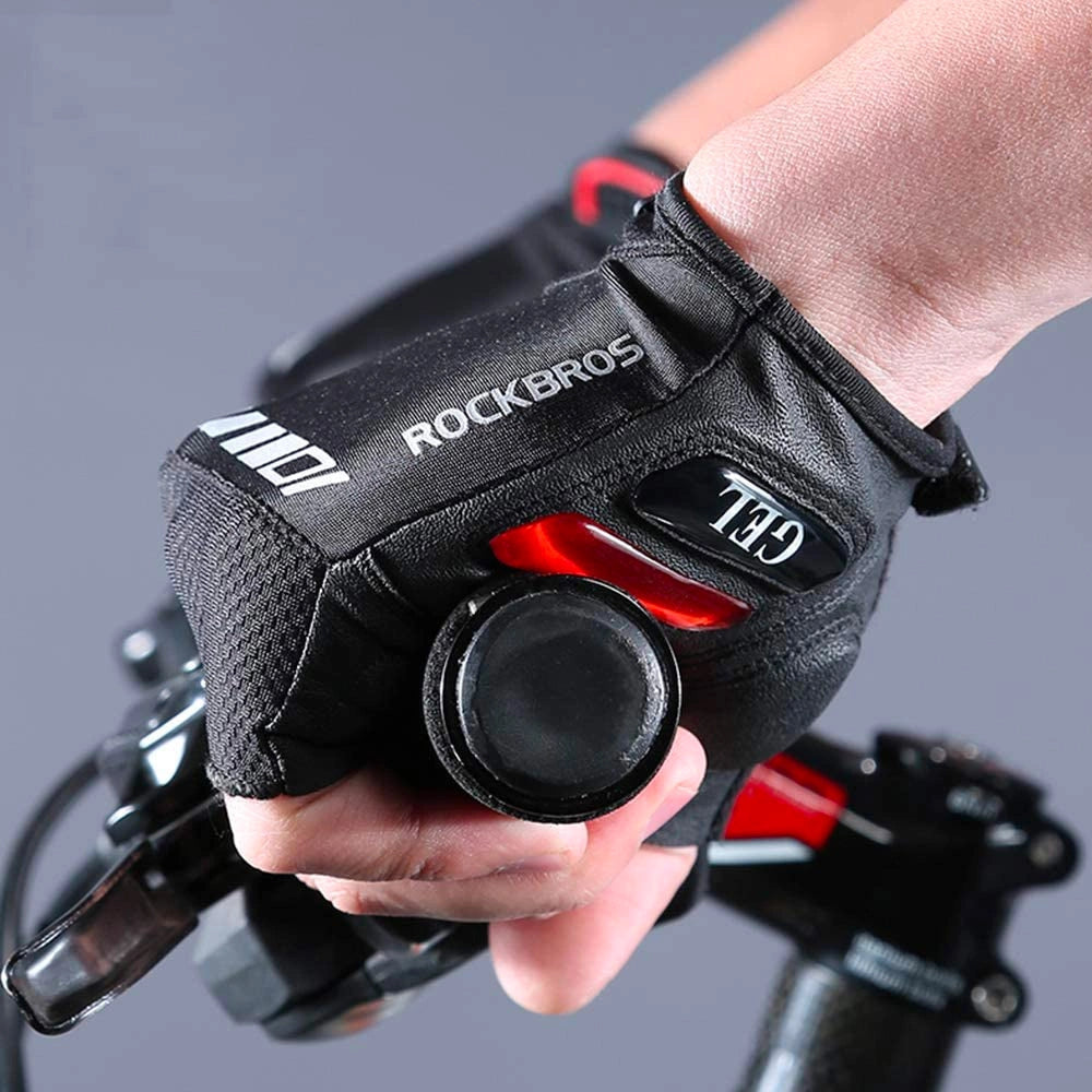 Rockbros S143-BK XL cykelhandsker med gelindlæg - sort