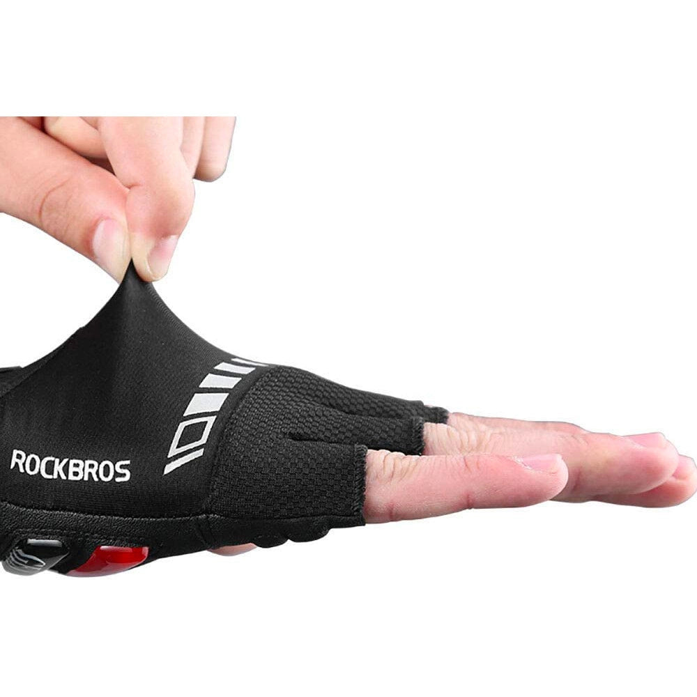 Rockbros S143-BK M cykelhandsker med gelindlæg - sort