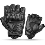 Rockbros 16220006004 XL læderhandsker til motorcykler - sort