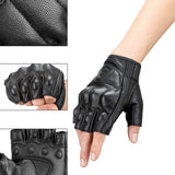 Rockbros 16220006004 XL læderhandsker til motorcykler - sort