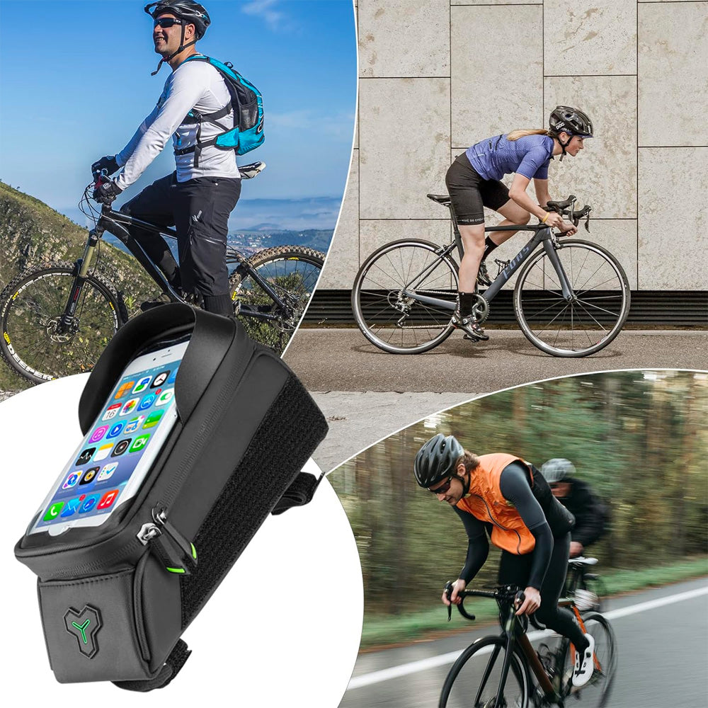 Rockbros 029-1BK cykeltaske til ramme med telefonomslag - sort