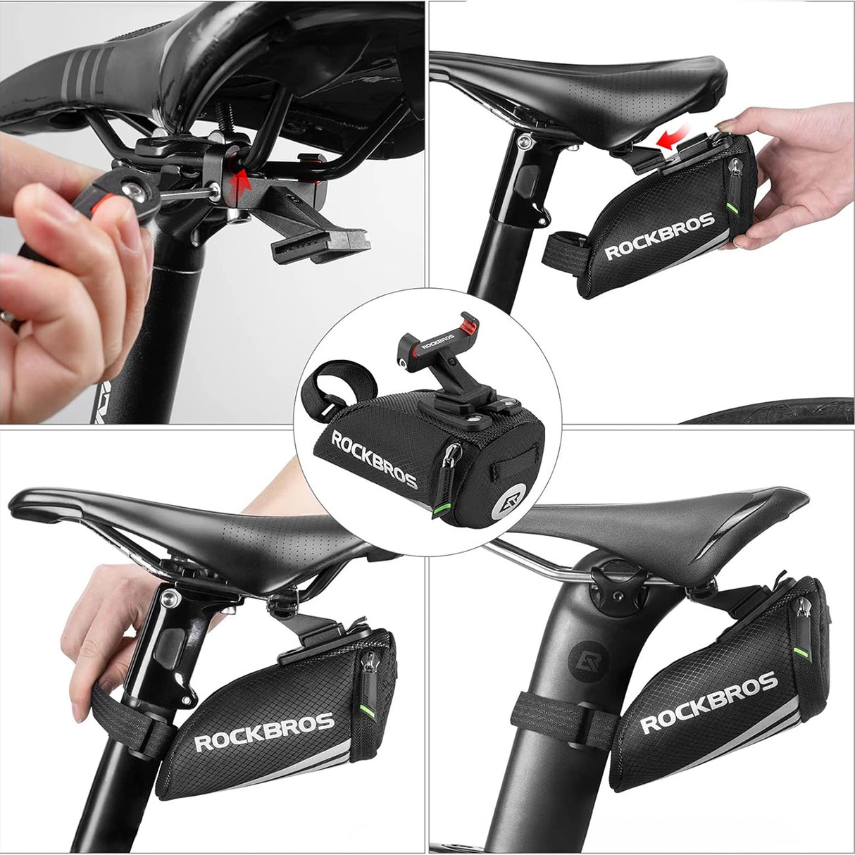 Rockbros C28 cykeltaske under sadlen - sort