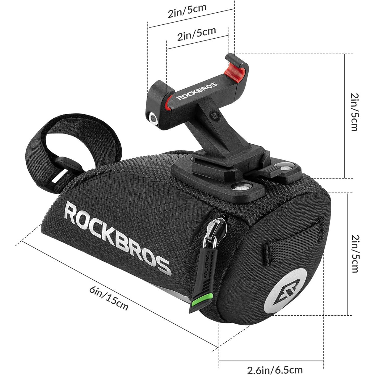 Rockbros C28 cykeltaske under sadlen - sort