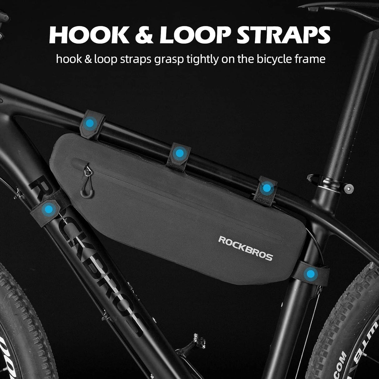 Rockbros AS-043 cykeltaske med velcro 3l - sort